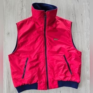 vintage Oshkosh | Gorpcore red activewear fleece zip-up vest jacket | MENS L